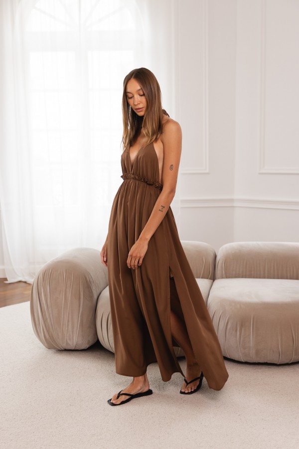 Leone Sukienka Maxi Brown