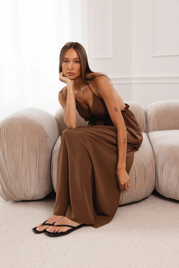 Leone Sukienka Maxi Brown