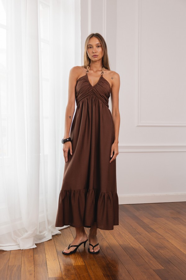 Gigi Sukienka Maxi Brown