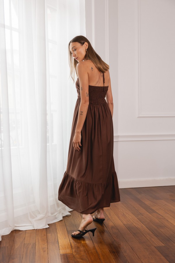 Gigi Sukienka Maxi Brown