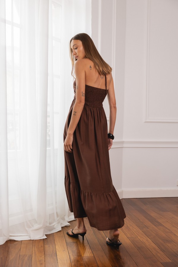 Gigi Sukienka Maxi Brown