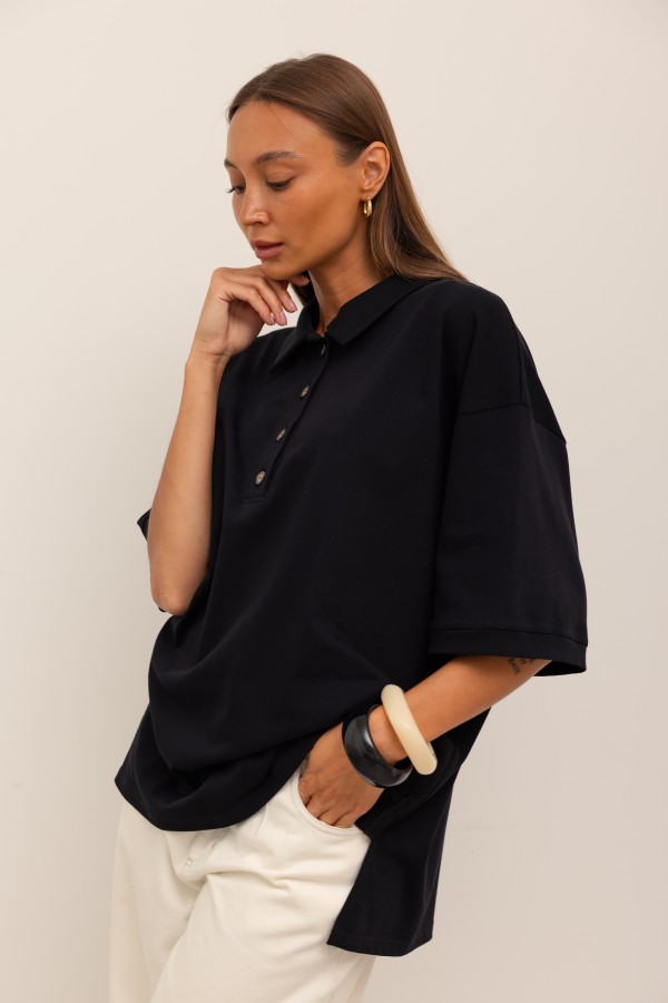 Joel Bluzka Polo Czarna
