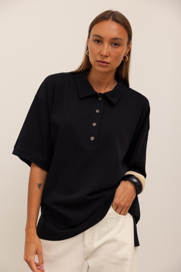 Joel Bluzka Polo Czarna