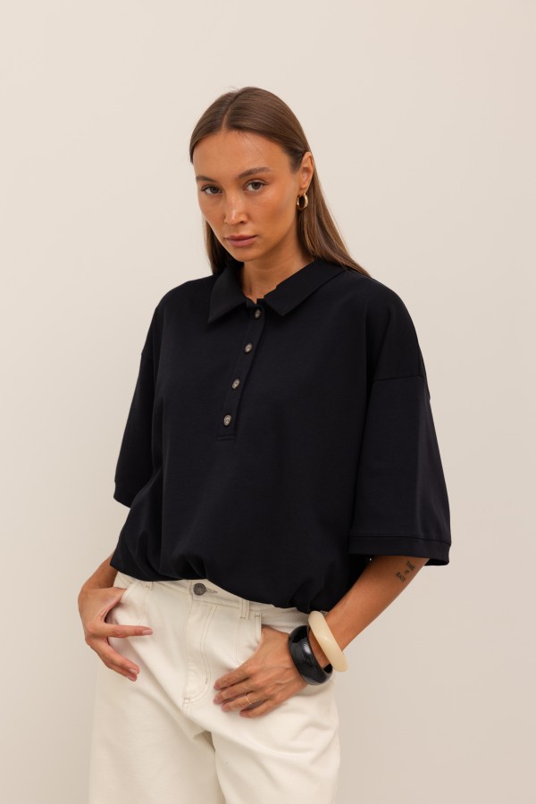 Joel Bluzka Polo Czarna