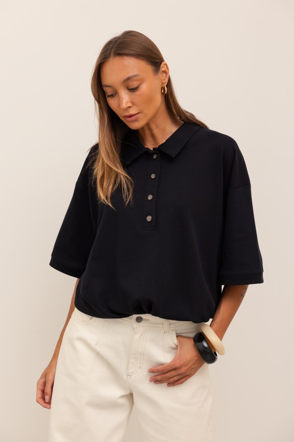 Joel Bluzka Polo Czarna