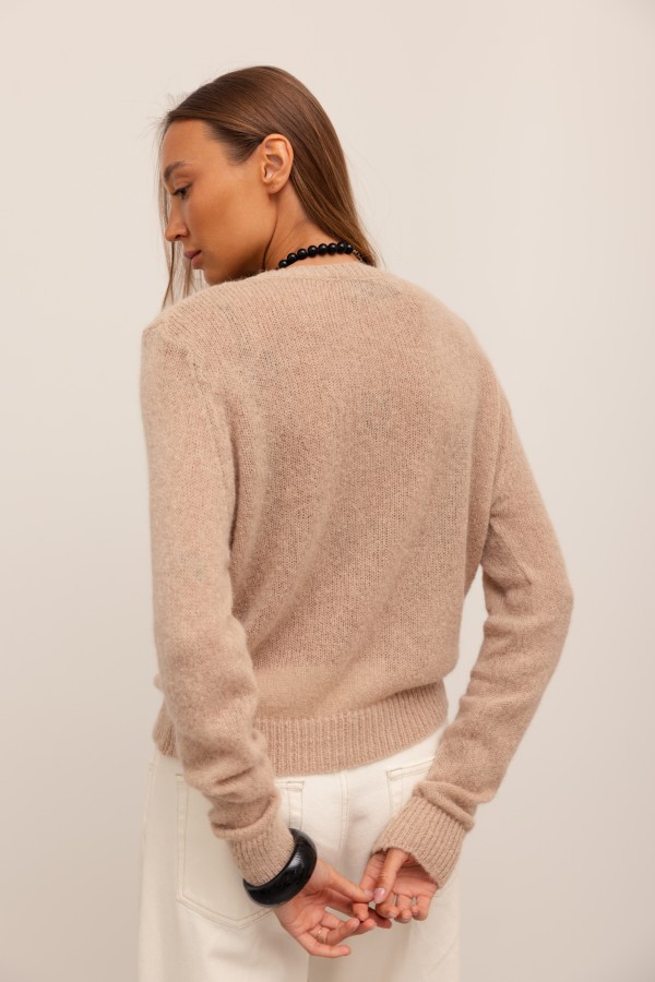Rio Alpaca Cardigan Beige