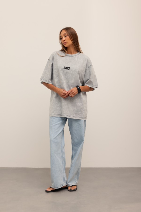Care T-shirt Gray