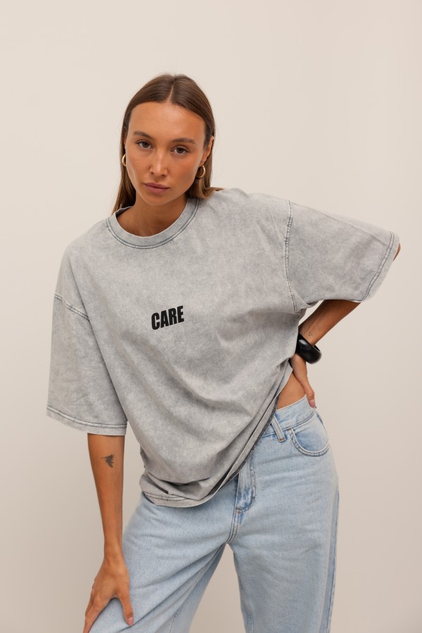 Care T-shirt Gray