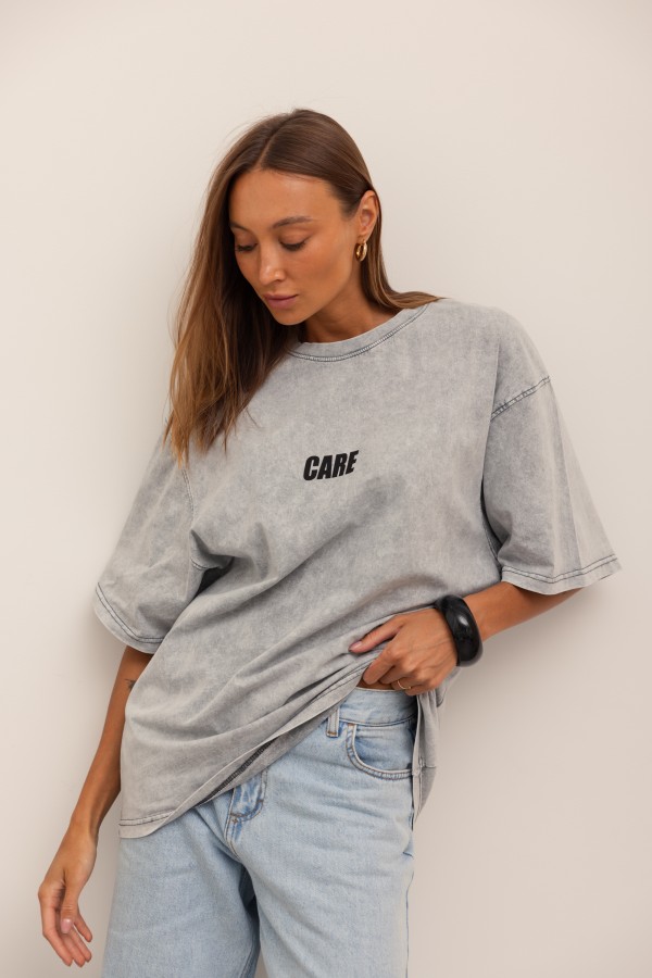 Care T-shirt Gray