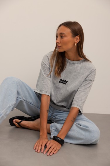 Care T-shirt Gray
