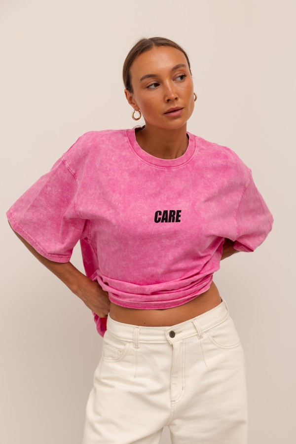 Care T-shirt Róż