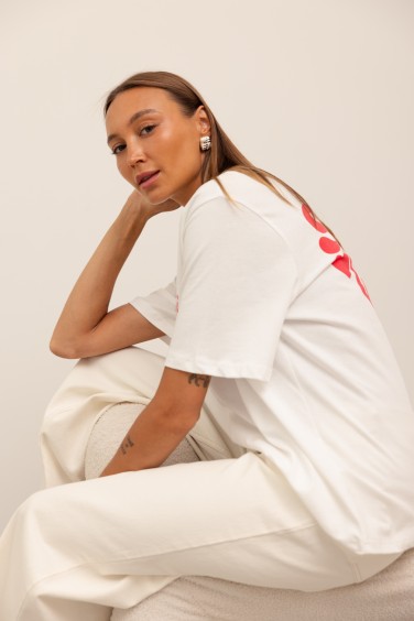 Self Love T-shirt Biały