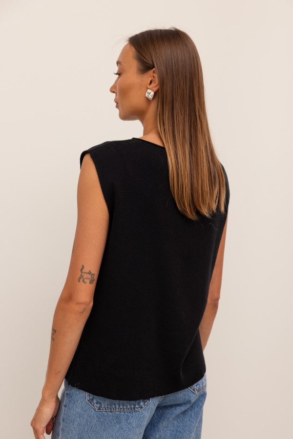 Dion Knit Top Black