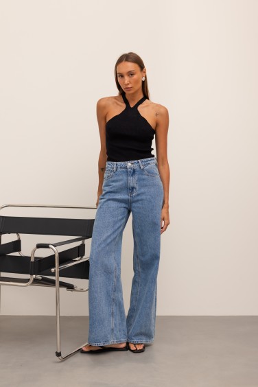 9024 Spodnie Jeansowe Wide...