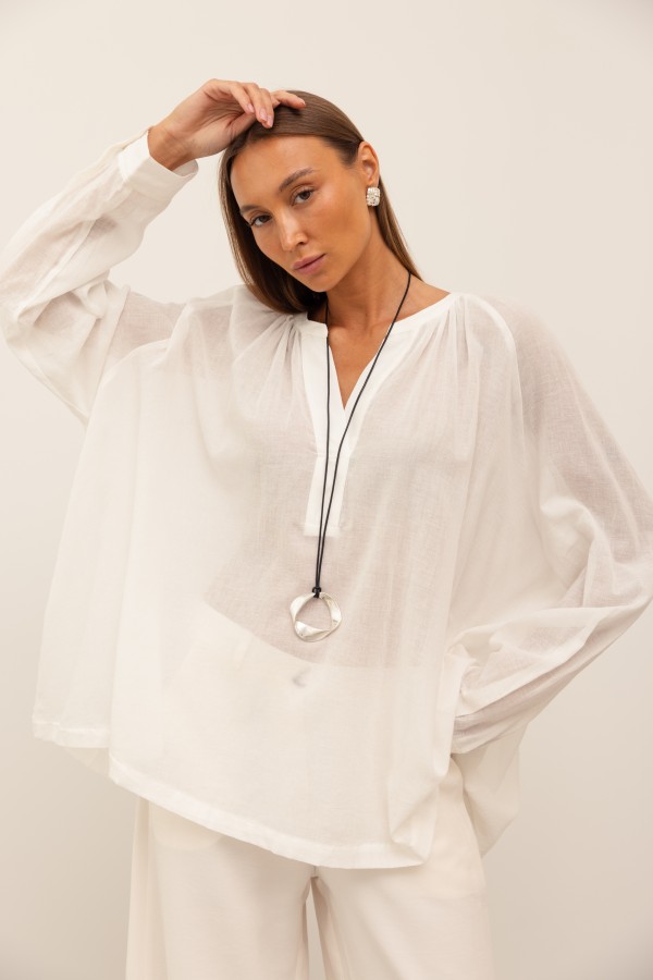 Flavia Bluzka Oversize Ecru