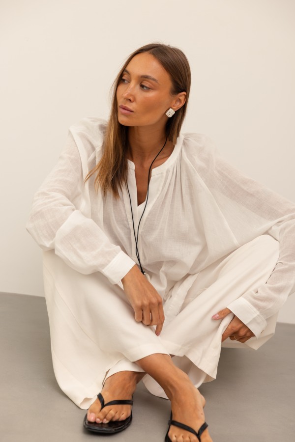Flavia Bluzka Oversize Ecru
