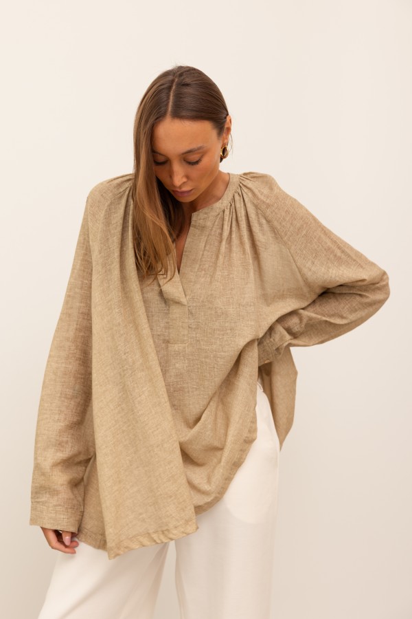 Flavia Bluzka Oversize Beż