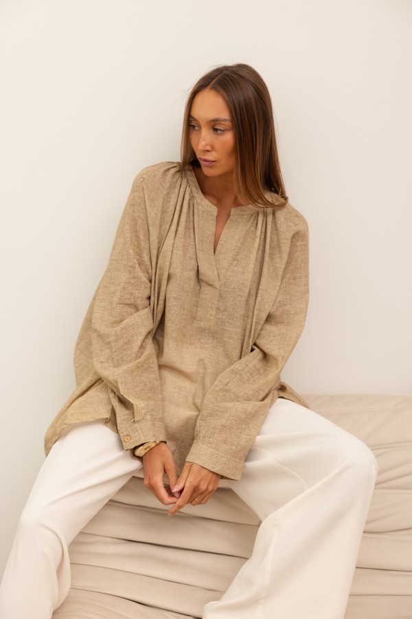 Flavia Bluzka Oversize Beż