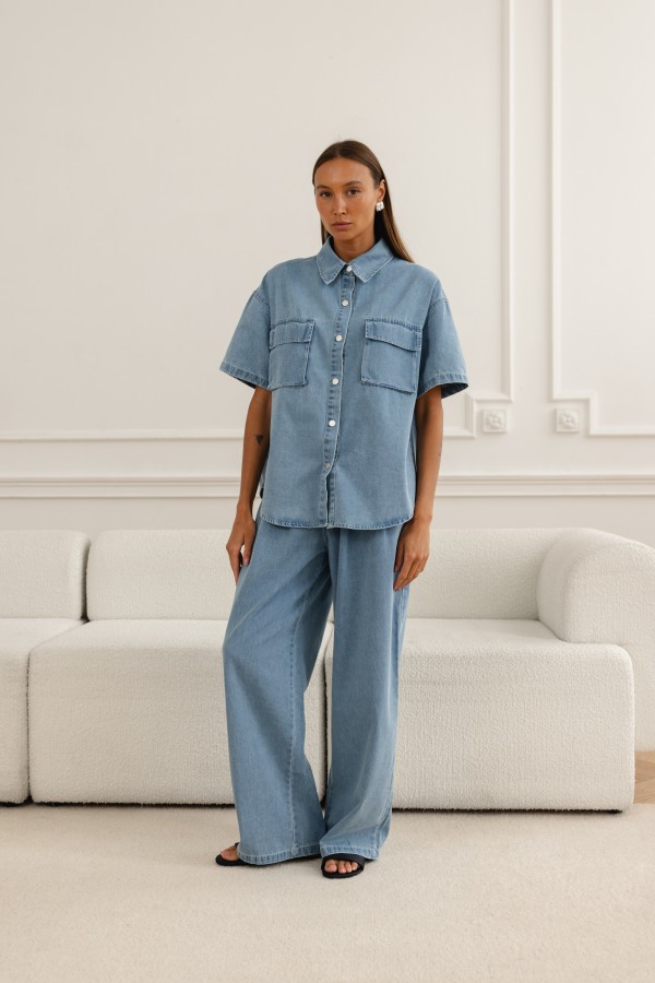 Liam Komplet Jeansowy Light Blue