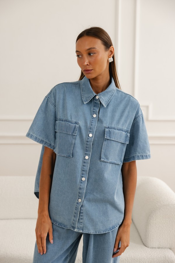 Liam Komplet Jeansowy Light Blue