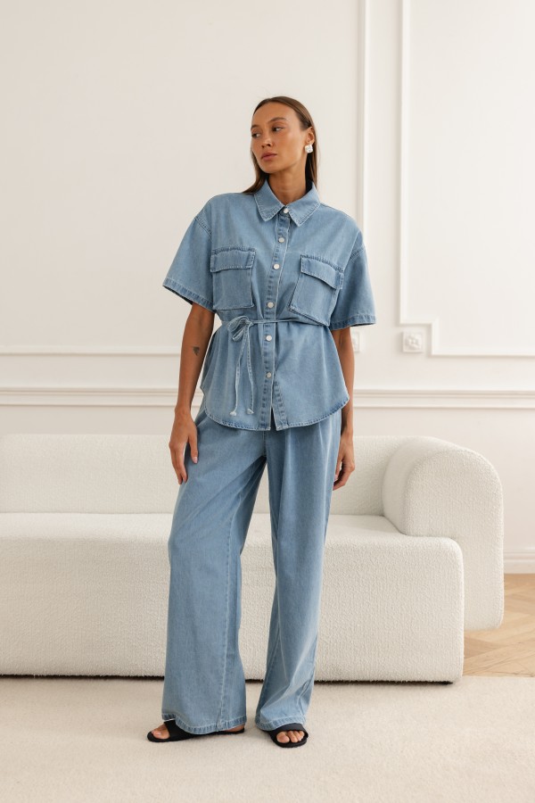 Liam Komplet Jeansowy Light Blue