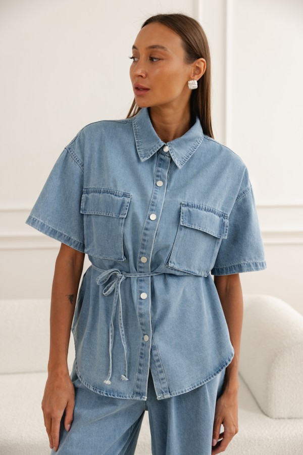Liam Komplet Jeansowy Light Blue
