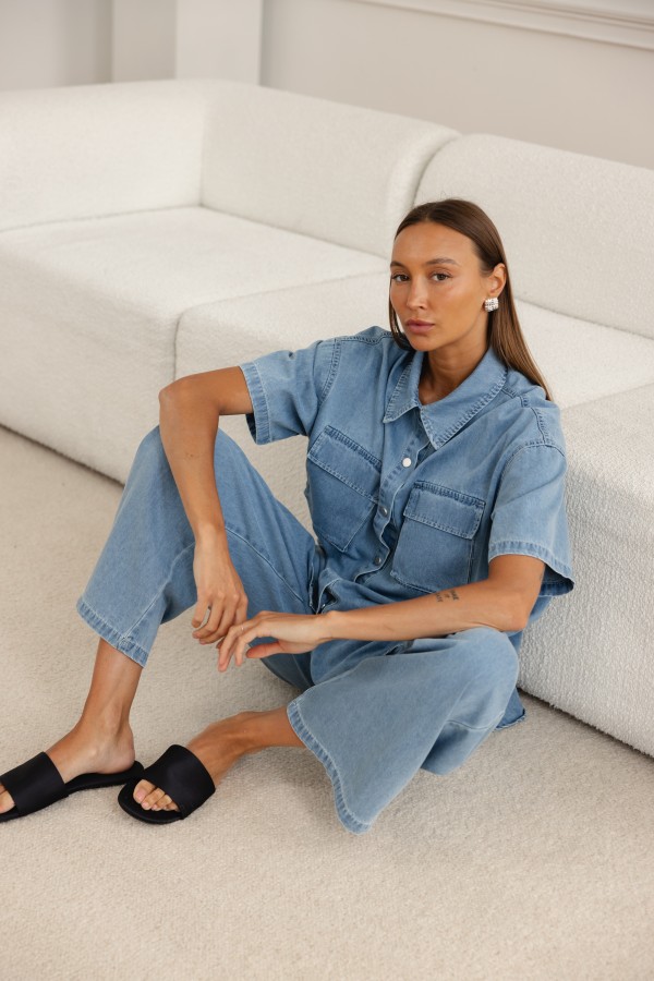 Liam Komplet Jeansowy Light Blue