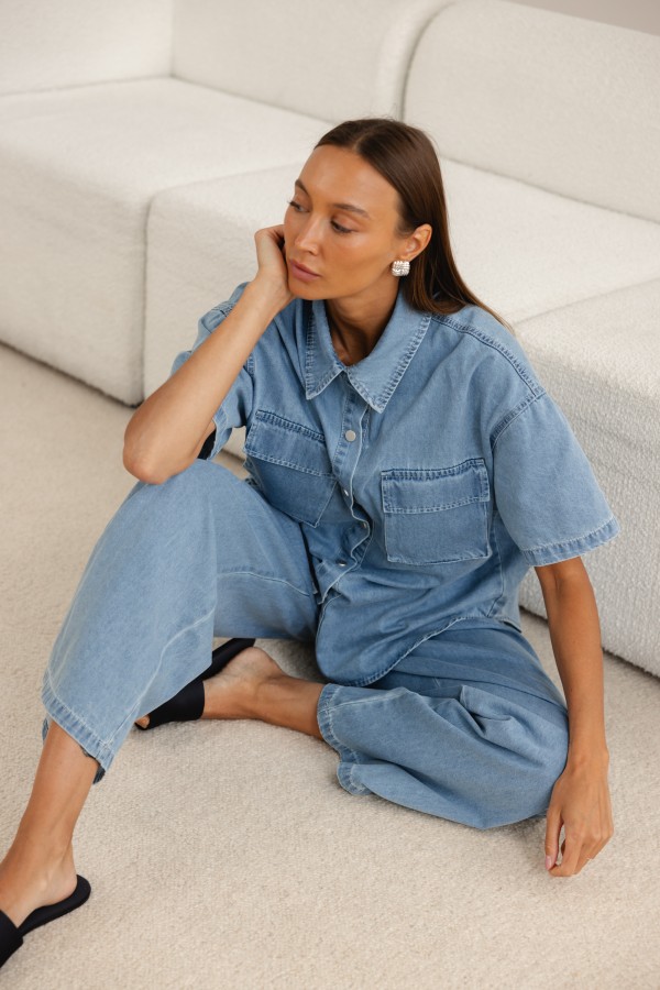 Liam Komplet Jeansowy Light Blue
