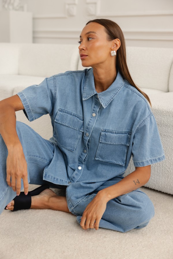Liam Komplet Jeansowy Light Blue