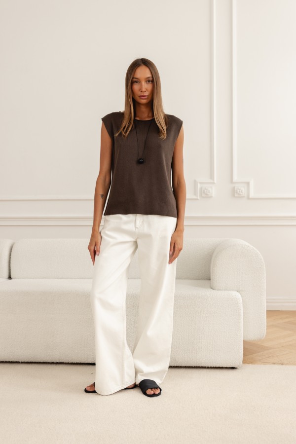Dion Knit Top Brown