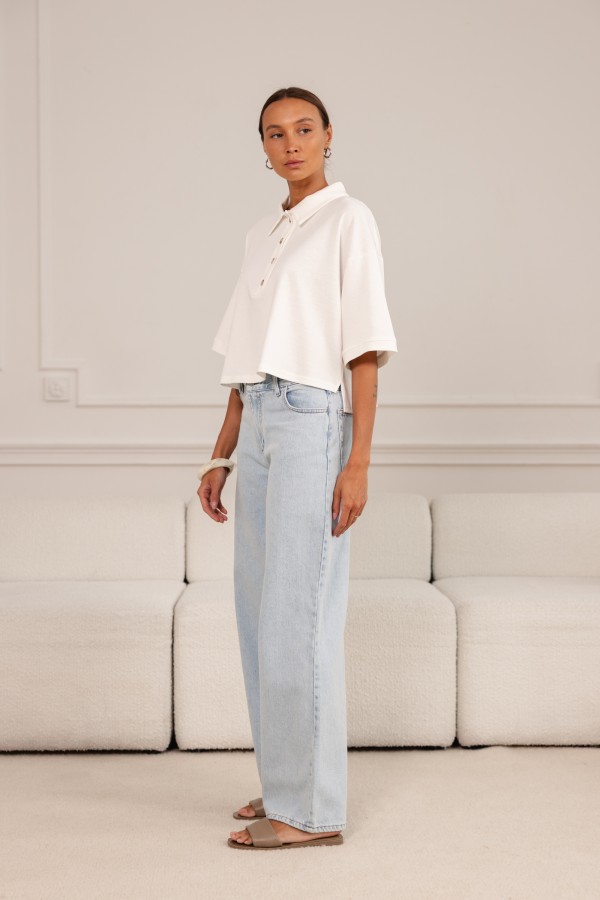 Kira Bluzka Polo Ecru
