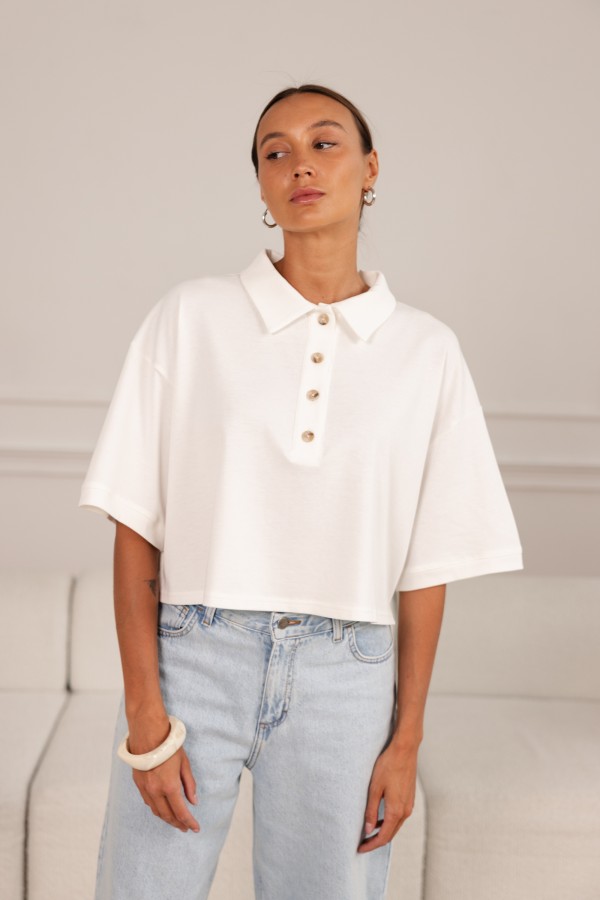 Kira Bluzka Polo Ecru