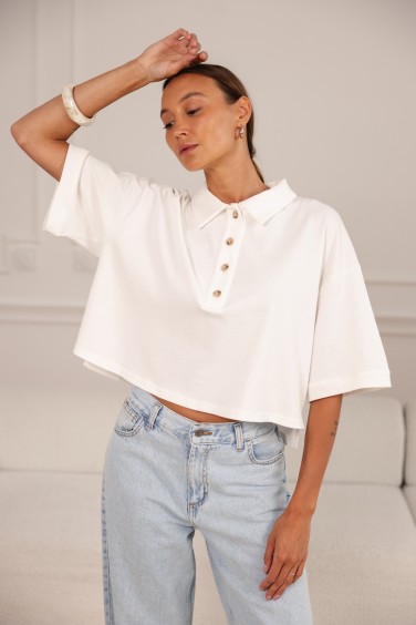 Kira Bluzka Polo Ecru