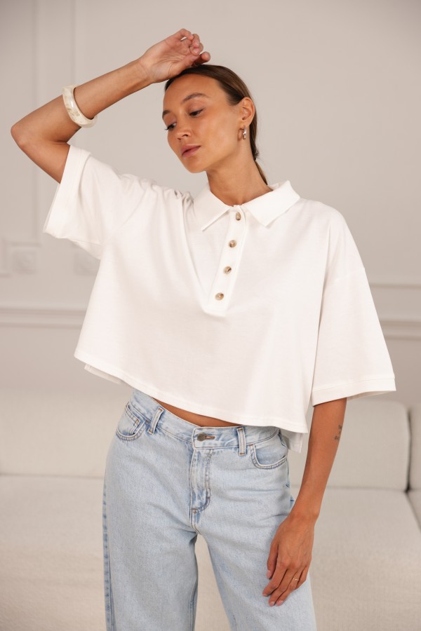 Kira Bluzka Polo Ecru