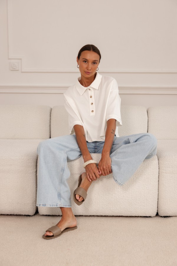 Kira Bluzka Polo Ecru