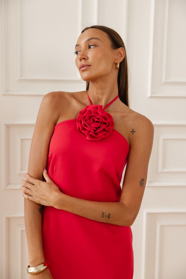 Kathia Rose Dress Red