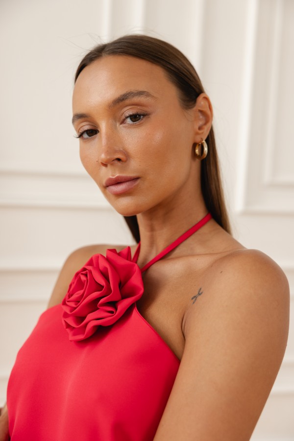 Kathia Rose Dress Red