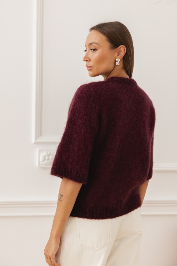 Mike Mohair Sweater Bordeaux