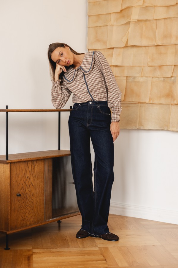W3636 Spodnie Jeansowe Wide Leg