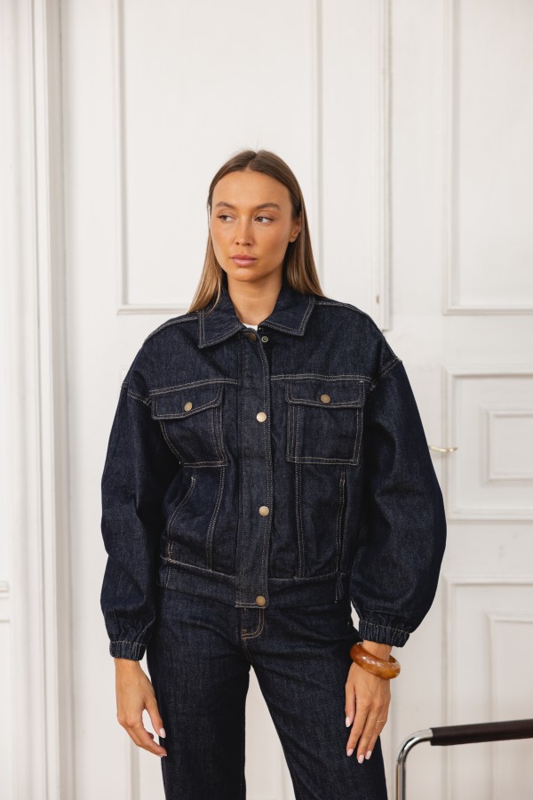 Y3338 Kurtka Jeansowa