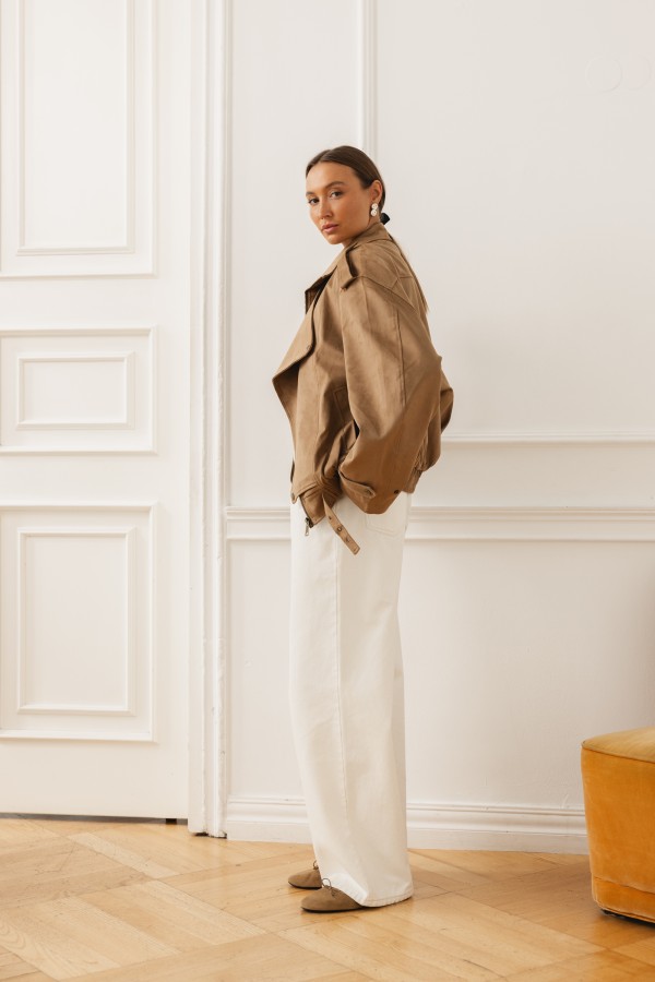 V10257 Kurtka Zamszowa Camel
