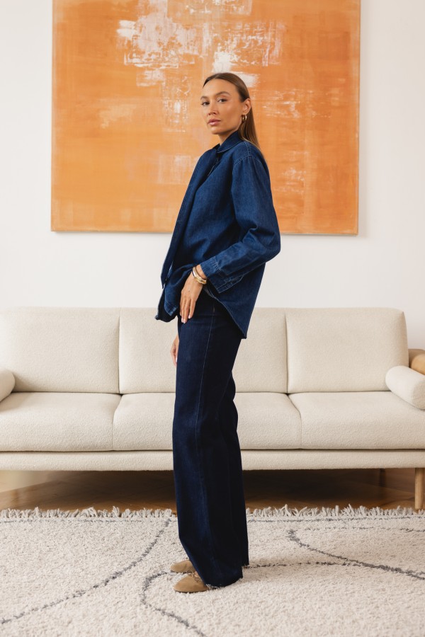 Rita Koszula Jeansowa Z Wiązaniem Blue