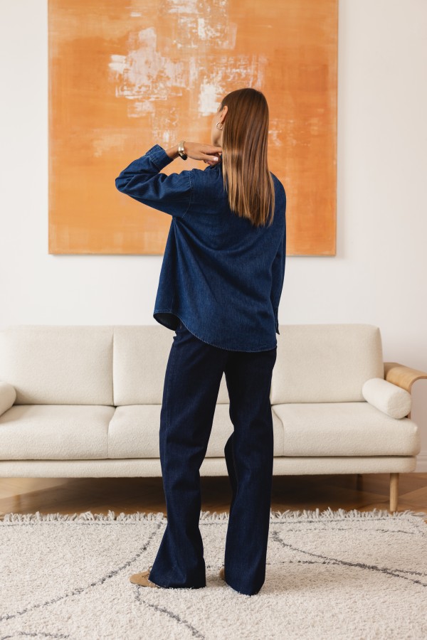Rita Koszula Jeansowa Z Wiązaniem Blue