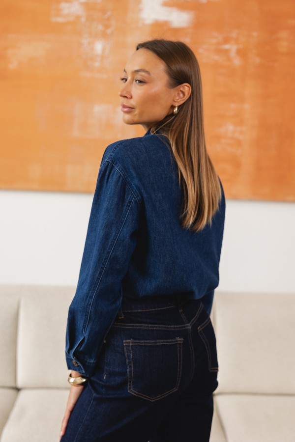 Rita Koszula Jeansowa Z Wiązaniem Blue