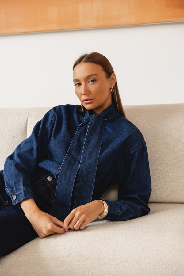 Rita Koszula Jeansowa Z Wiązaniem Blue