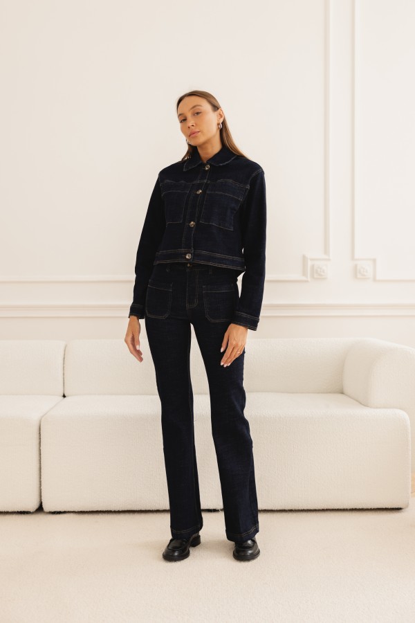 Gaia Koszula Jeansowa Dark Blue