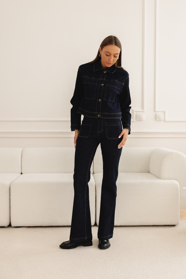 Gaia Koszula Jeansowa Dark Blue