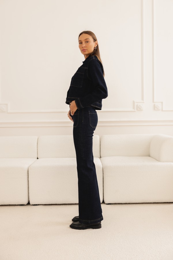 Gaia Koszula Jeansowa Dark Blue