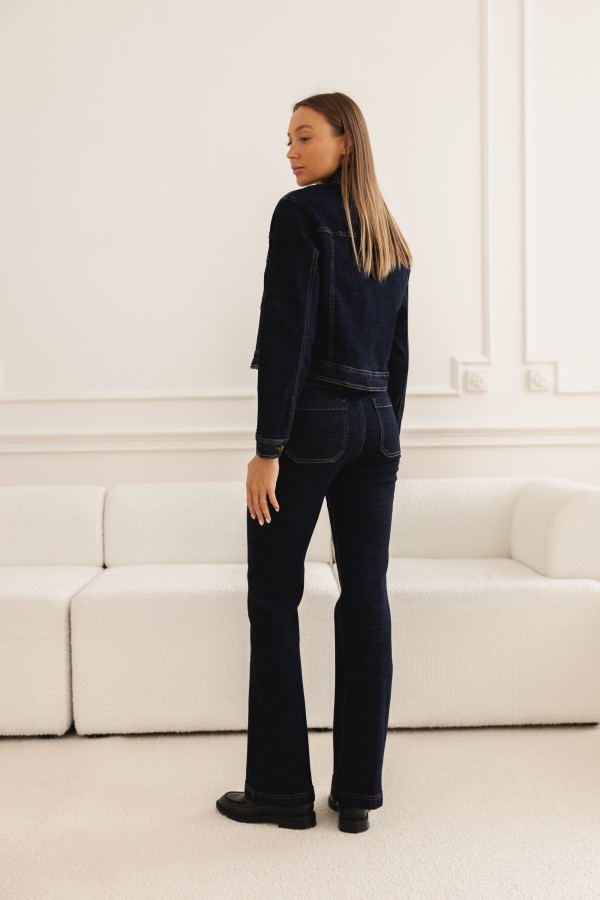 Gaia Denim Jacket Dark Blue