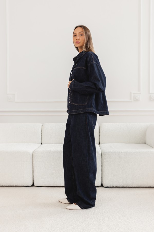 W3835 Koszula Jeansowa